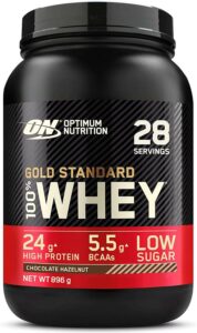 Optimum Nutrition Gold Standard 100% Whey Proteína en Polvo, Glutamina y Aminoácidos Naturales