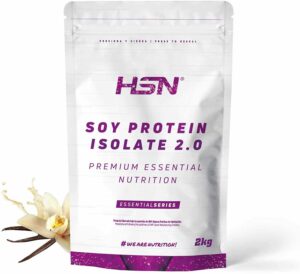 Proteína de Soja Aislada de HSN Sabor Vainilla 2 Kg 67 Tomas por Envase 100% Vegana