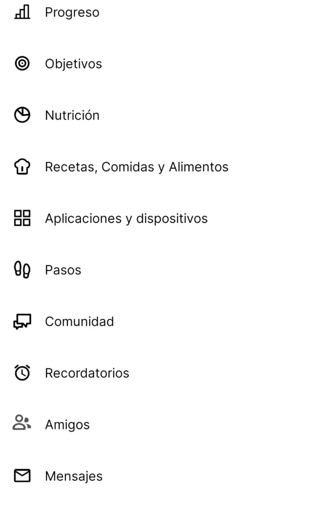 app para control nutricional