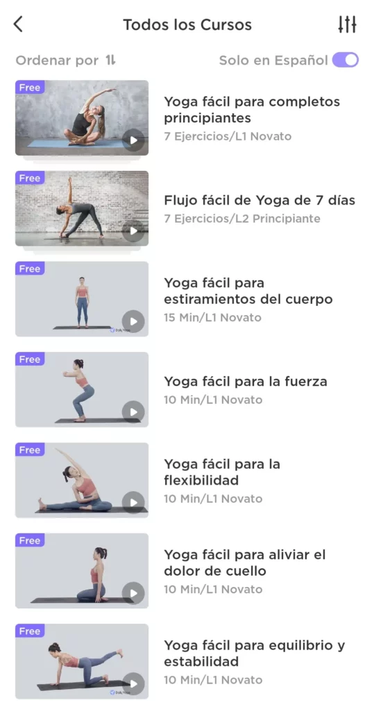 mejor app fitness yoga 2022